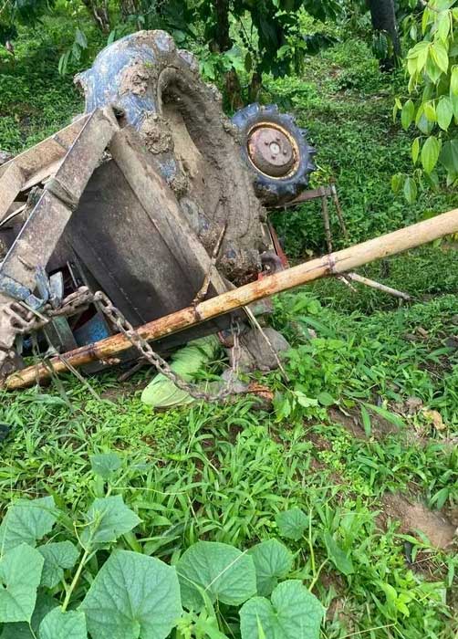 18-year-old man dies after being crushed by overturned tractor in Lam Dong